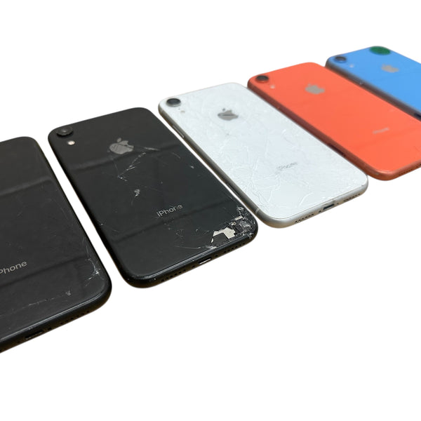 LOT OF 5x iPhone XR OEM Housing - CRACKED FOR PARTS!