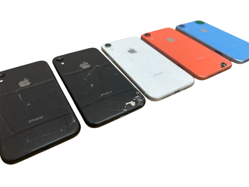 LOT OF 5x iPhone XR OEM Housing - CRACKED FOR PARTS!