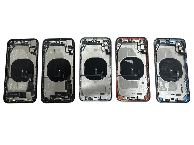 LOT OF 5x iPhone XR OEM Housing - CRACKED FOR PARTS!